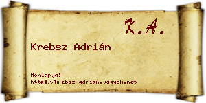 Krebsz Adrián névjegykártya