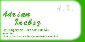 adrian krebsz business card