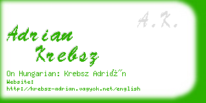 adrian krebsz business card
